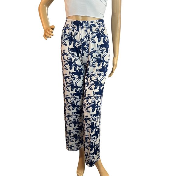 (6 for $25) LOVE POEM Hawaiian Floral Print Summer Lounge Pants Size Medium - Picture 1 of 6